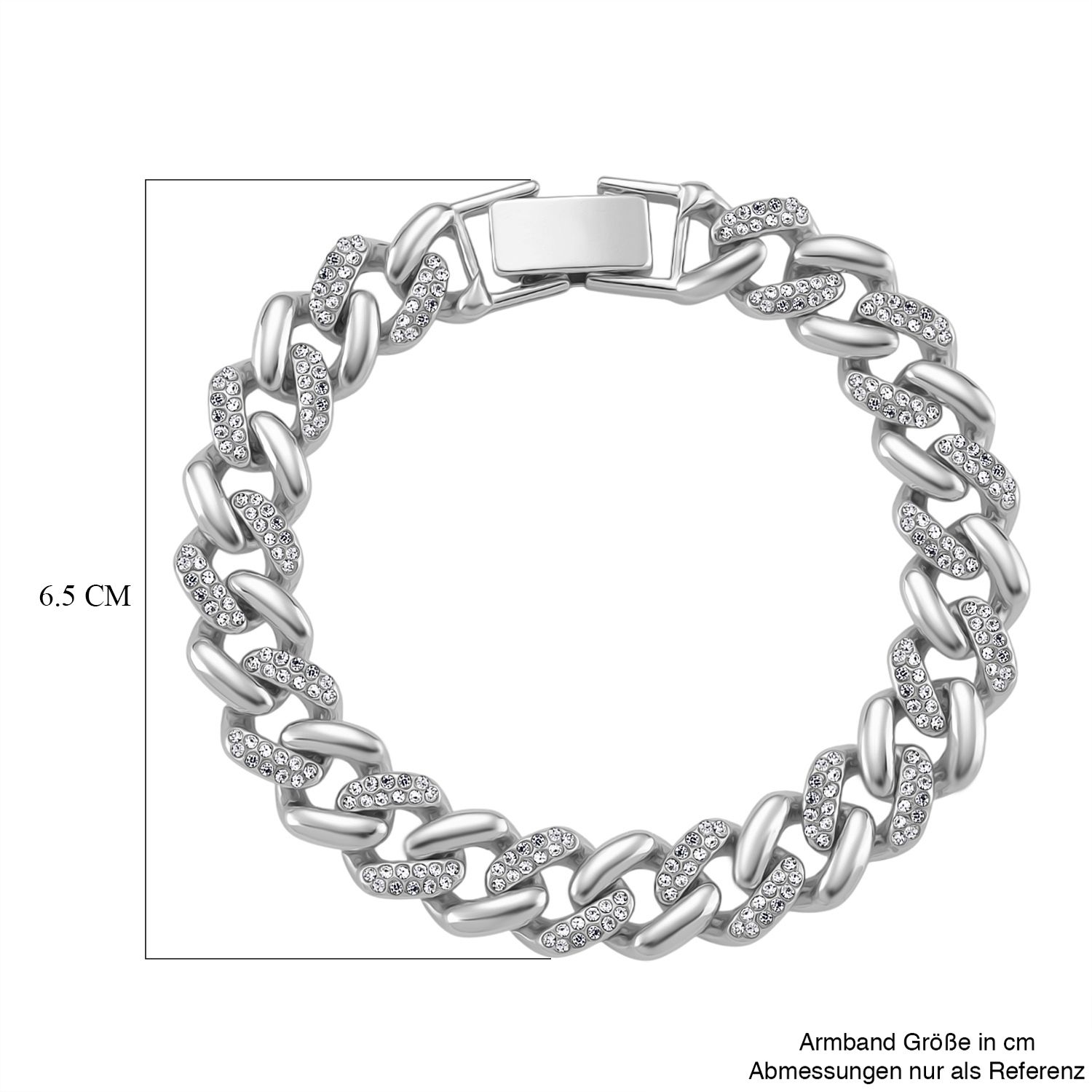 Weißer Kristall Armband ca. 19 cm Standard