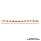 D'joy Lab Grown Padparadscha-Saphir Armband ca. 20 cm 925 Silber 750 Gelbgold Vermeil ca. 28.36 ct