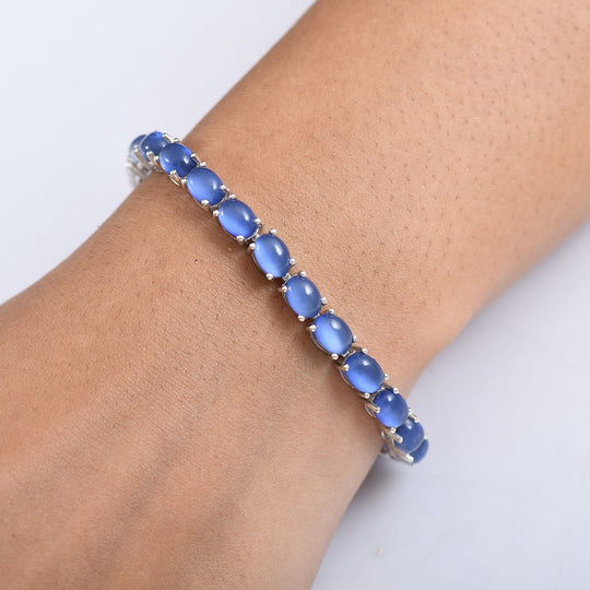 D'Joy Aurora Mondstein Armband ca. 20 cm 925 Silber rhodiniert ca. 24,60 ct.