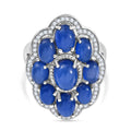 D'Joy Aurora Mondstein Ring 925 Silber rhodiniert (Größe 19.00) ca. 6,73 ct