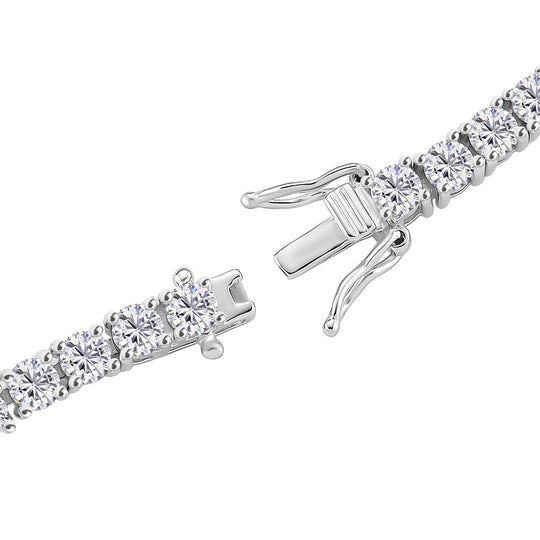 RADIANTA GRA zertifiziert Moissanit (D-VVS) Armband ca. 19 cm 925 Silber rhodiniert ca. 6.22 ct