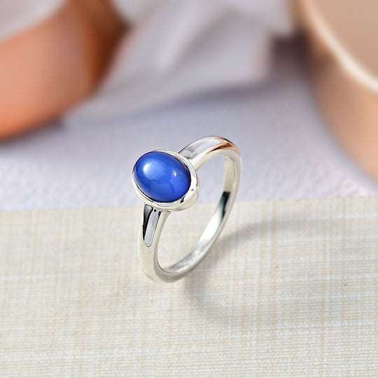D'Joy Aurora Mondstein Ring 925 Silber rhodiniert (Größe 20.00) ca. 1,39 ct
