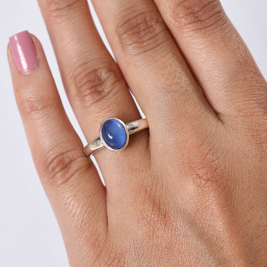 D'Joy Aurora Mondstein Ring 925 Silber rhodiniert (Größe 20.00) ca. 1,39 ct
