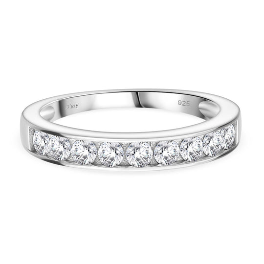 RADIANTA GRA zertifiziert Moissanit (D-VVS) Ring 925 Silber rhodiniert (Größe 16.00) ca. 0.99 ct