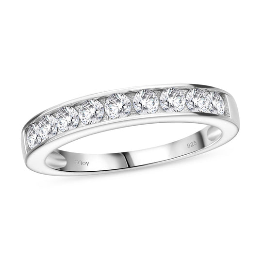 RADIANTA GRA zertifiziert Moissanit (D-VVS) Ring 925 Silber rhodiniert (Größe 16.00) ca. 0.99 ct