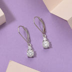 RADIANTA GRA zertifiziert Moissanit (D-VVS) Ohrringe 925 Silber rhodiniert ca. 1.12 ct