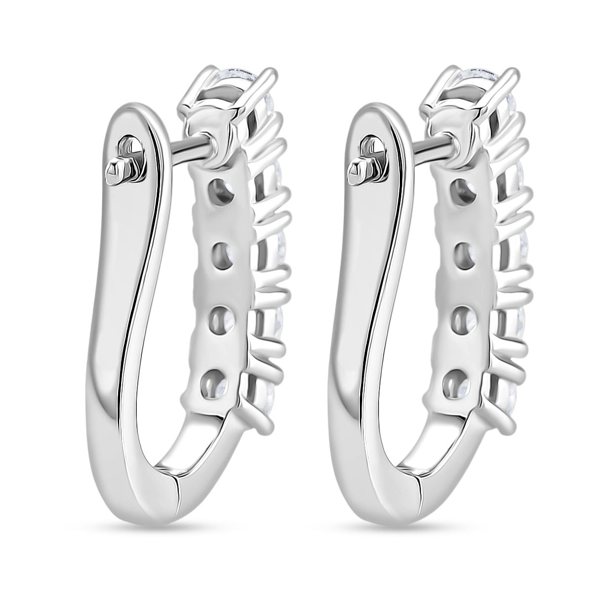 RADIANTA GRA zertifiziert Moissanit (D-VVS) Ohrringe 925 Silber rhodiniert ca. 1.11 ct