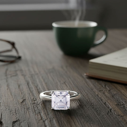 RADIANTA GRA zertifiziert Moissanit (D-VVS) Ring 925 Silber rhodiniert (Größe 16.00) ca. 3.00 ct