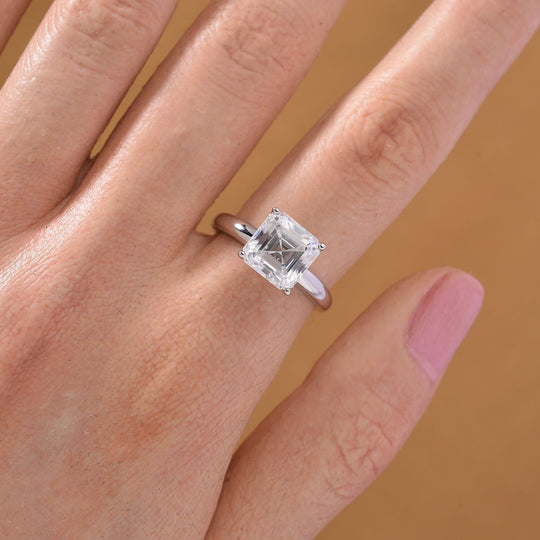 RADIANTA GRA zertifiziert Moissanit (D-VVS) Ring 925 Silber rhodiniert (Größe 16.00) ca. 3.00 ct