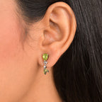Peridot Ohrringe Edelstahl ca. 1,93 ct.