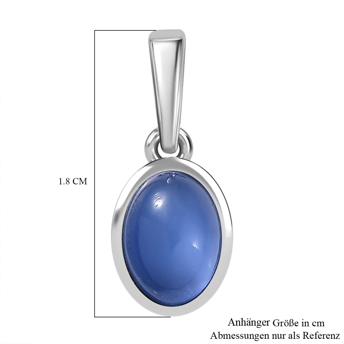 D'Joy Aurora Mondstein Anhänger 925 Silber rhodiniert ca. 1.39 ct