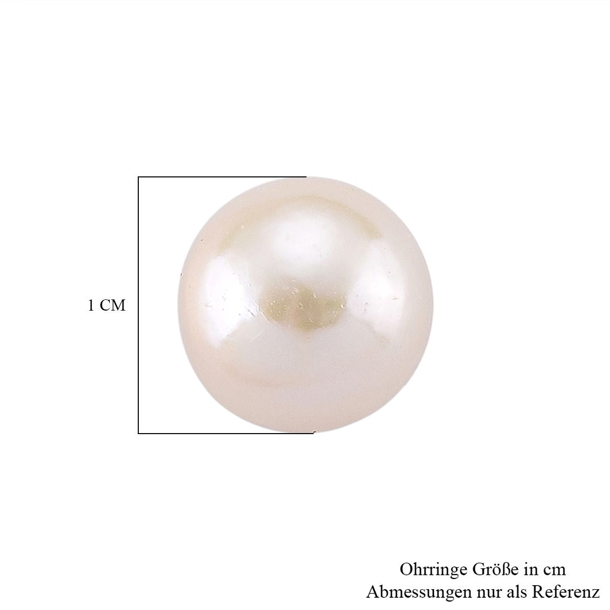 D'Joy Weiße Edison Perle (9-11 mm) Ohrringe 925 Silber rhodiniert