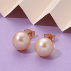 D'Joy Edison Perle (9-11 mm) Ohrringe 925 Silber rosévergoldet