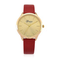 GENOA TIME V2 Armbanduhr, PC21S Japan Uhrwerk, 3,61x3,61cm Zifferblatt, Gold-Rot
