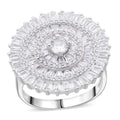 LUSTRO STELLA - Weißer Zirkonia Ring 925 Silber rhodiniert (Größe 20.00) 0.05 ct