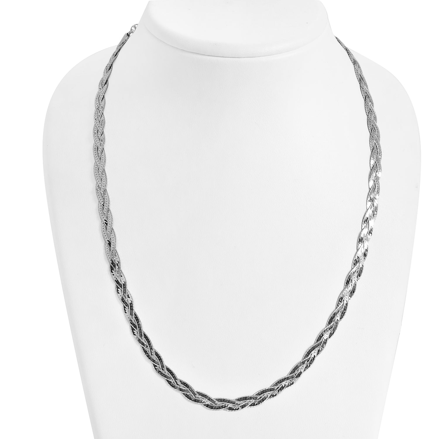Italienische Geflochtene Kette, ca. 45 cm, 925 Silber, ca. 8,97g