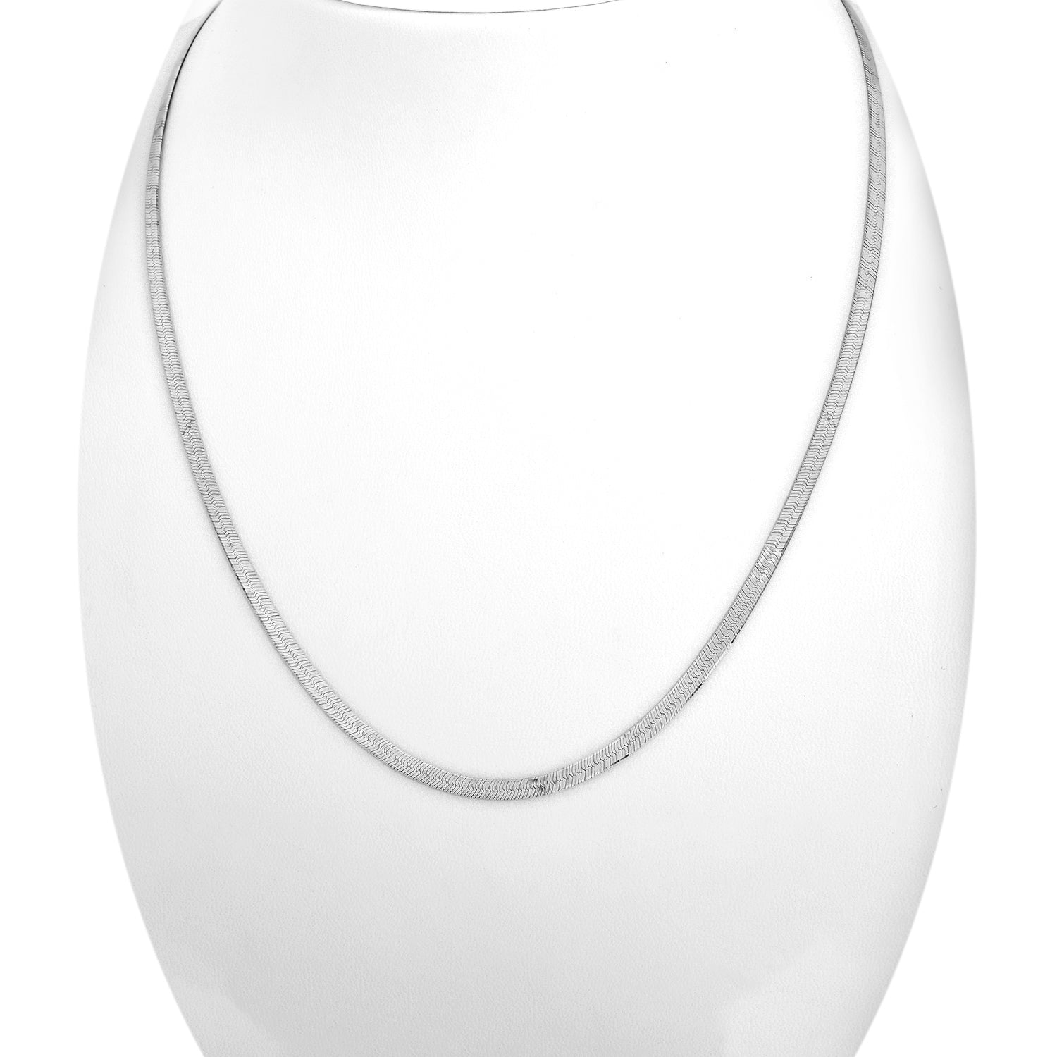 Italianische Fischgrät-Kette, ca. 45 cm mit 5 cm Extender, 925 Silber ca. 4,83g