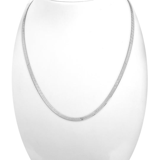 Italianische Fischgrät-Kette, ca. 45 cm mit 5 cm Extender, 925 Silber ca. 4,83g