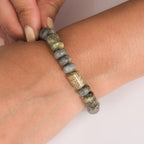 Moosachat Armband Flexibel cm ca. 110,00 ct.