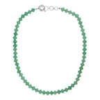 Grüner Aventurin Halskette ca. 50 cm mit 2.5 cm extender, Nickelfreies Messing platiniert ca. 250.00 ct