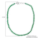 Grüner Aventurin Halskette ca. 50 cm mit 2.5 cm extender, Nickelfreies Messing platiniert ca. 250.00 ct