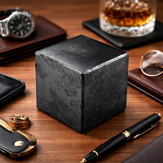 Shungit Quadrat 4 cm ca. 110 g Schwarz