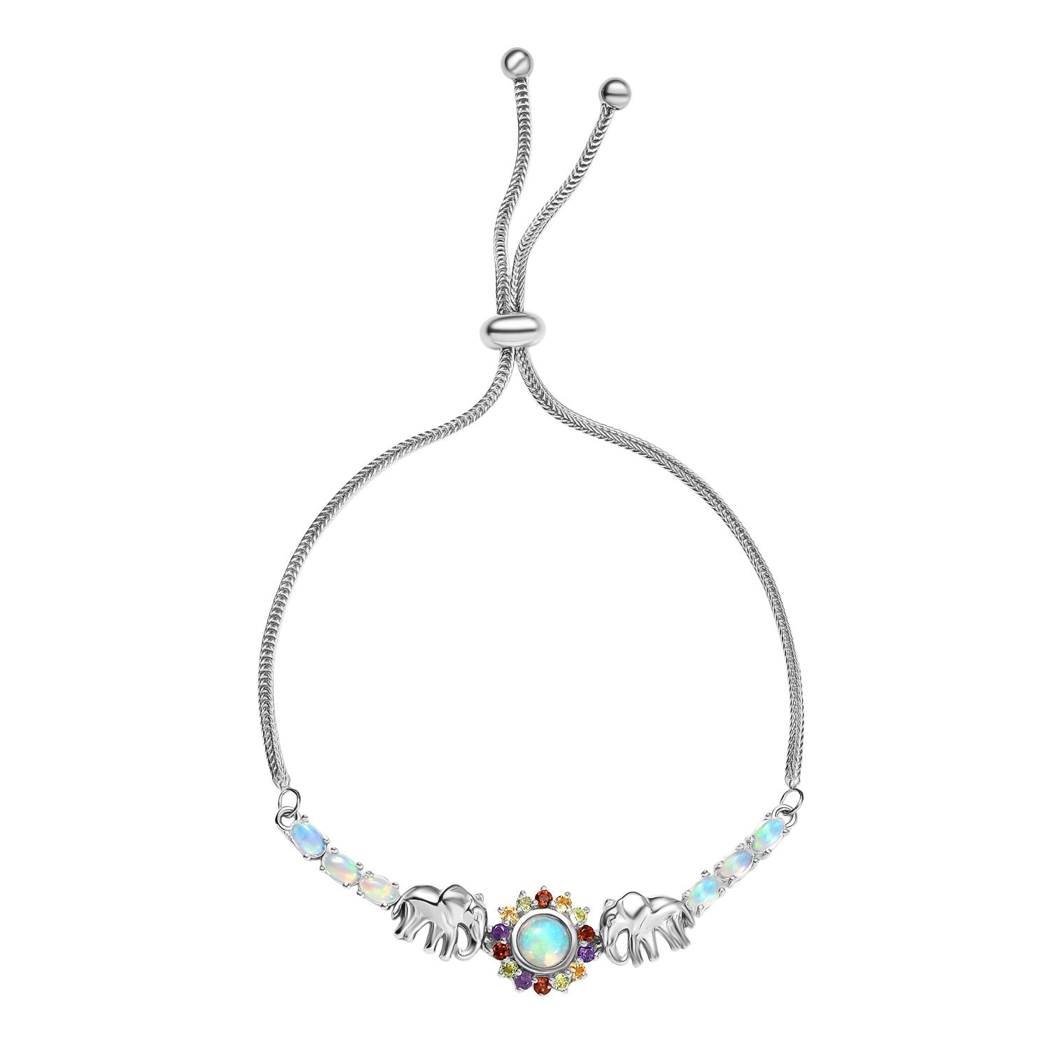 AA Natürlicher, äthiopischer Welo Opal Armband ca. 19 cm Nickelfreies Messing ca. 2.29 ct