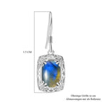 D'Joy AAA Labradorit Ohrringe 925 Silber rhodiniert ca. 8.60 ct