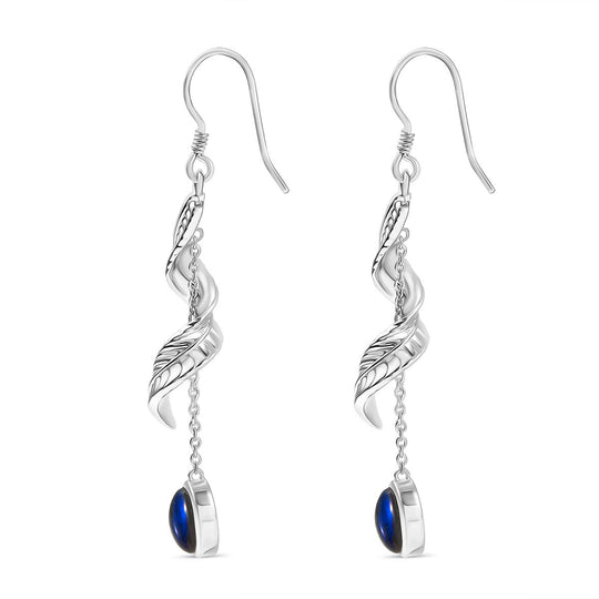 D'Joy AAA Labradorit Ohrringe 925 Silber rhodiniert ca. 4.22 ct