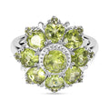 Peridot Ring Edelstahl (Größe 16.00) ca. 5,33 ct
