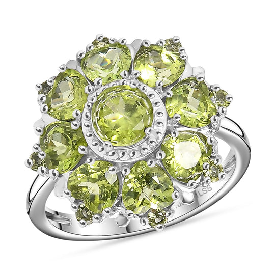 Natürlicher Peridot Ring 316L Edelstahl (Größe 20.00) ca. 5.33 ct