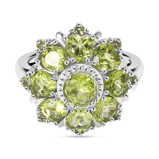 Natürlicher Peridot Ring 316L Edelstahl (Größe 20.00) ca. 5.33 ct