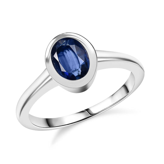 D'Joy AA Natürlicher Kaschmir-Kyanit Ring 925 Silber rhodiniert (Größe 20.00) ca. 1,74 ct