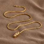 Royal Bali - Bourbudur mit Drachen Halskette, ca. 60 cm 925 Silber 916 Gelbgold Vermeil ca. 28,75g