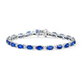 D'Joy AA Natürlicher Kaschmir-Kyanit, Moissanit Armband ca. 19 cm 925 Silber rhodiniert ca. 13,96 ct.