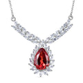 D'joy Lab Grown Padparadscha-Saphir, Weißer Topas Halskette ca. 45 cm 925 Silber rhodiniert ca. 13.42 ct