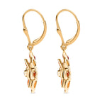 D'Joy AA Blauer Saphir, Mehrfarbig Saphir Ohrringe 925 Silber 750 Gelbgold Vermeil ca. 4,35 ct.