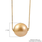 AAA Goldene Südsee Perle (16-17 mm) Halskette ca. 50 cm 750 Gelb Gold