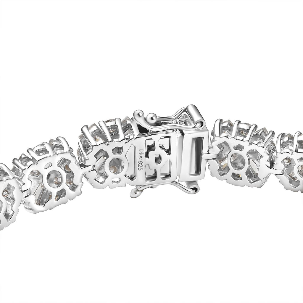 D'Joy Moissanit Armband ca. 19 cm 925 Silber rhodiniert ca. 17,12 ct.