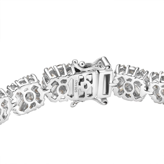 D'Joy Moissanit Armband ca. 19 cm 925 Silber rhodiniert ca. 17,12 ct.