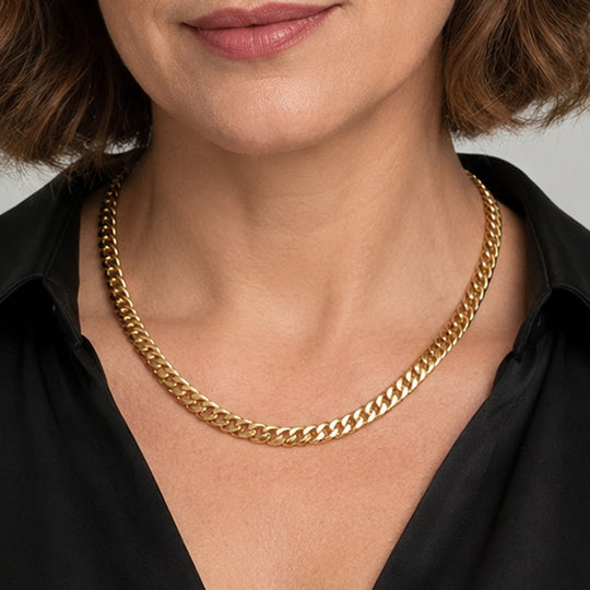 LUXORO 50cm Panzerkette in 585 Gold - 15,40 Gramm