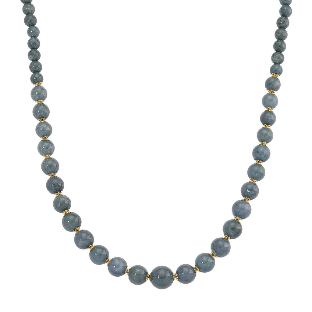 D'Joy EXTREM SELTEN - Natürlicher Olmek Jadeit Halskette ca. 50 cm 925 Silber vergoldet ca. 400.00 ct