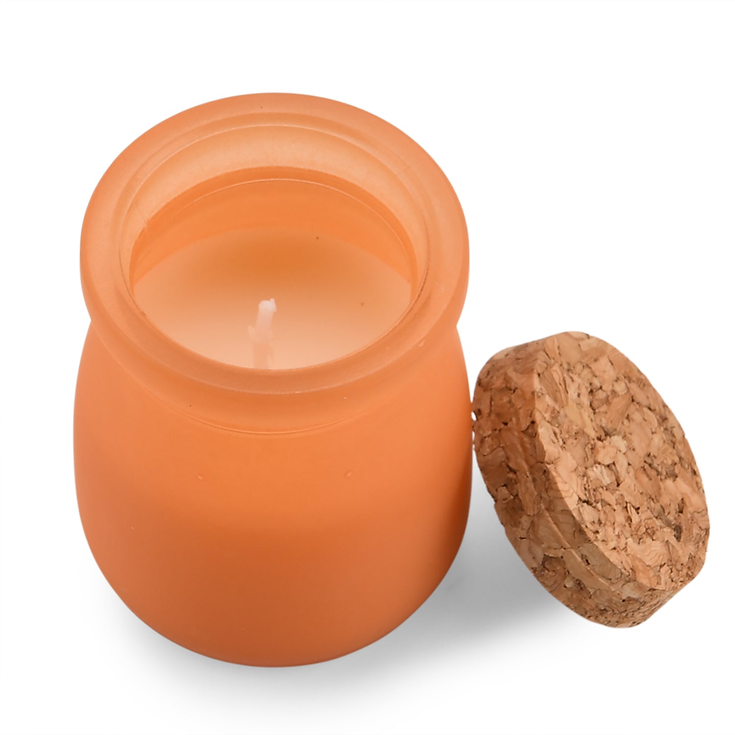 2er Set - Duftkerze 5 x 7 cm und Öl-Diffusor 50 ml mit Stäbchen, Orange & English Pear Freesia