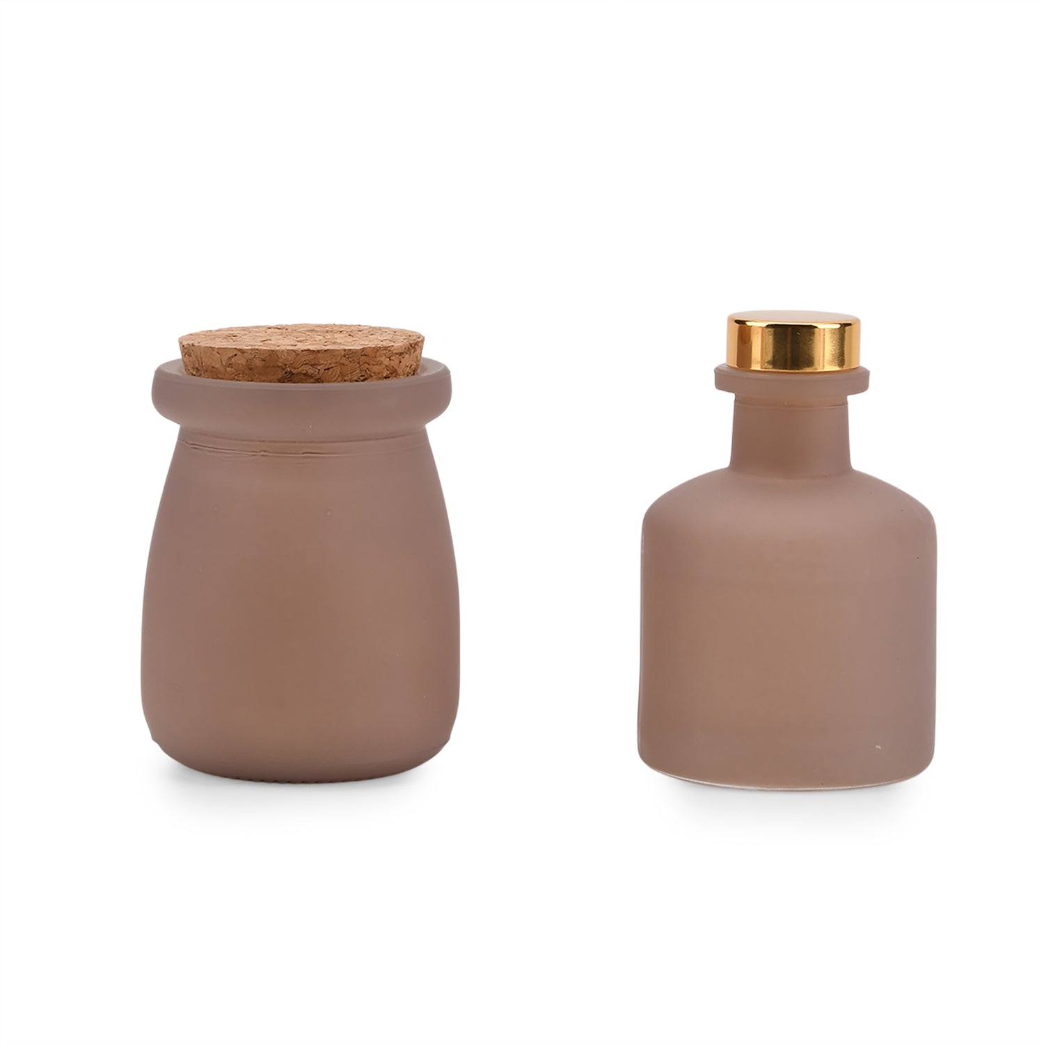 2er Set - Duftkerze 5 x 7 cm und Öl-Diffusor 50 ml mit Stäbchen, Brombeere & Lorbeerblatt