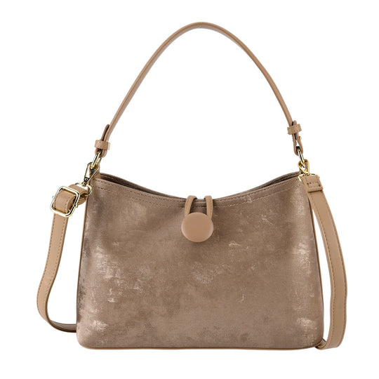 Crossbody Taschen Set 2 teilig mit Reißverschlussfach und Innenfach 30 x 12 x 20 cm Dunkelbraun