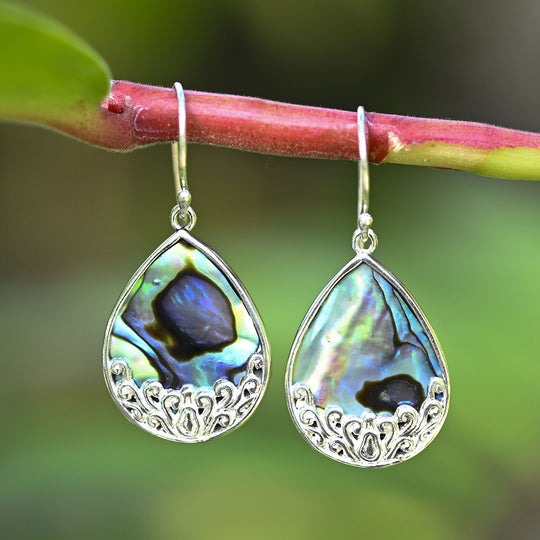Royal Bali - Perlmutt Ohrringe 925 Silber