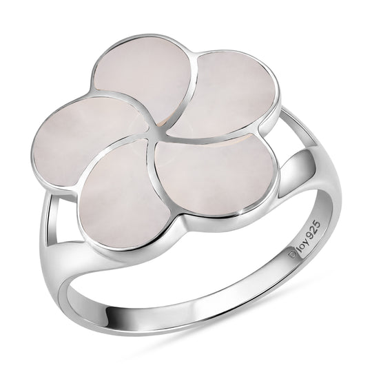 D'Joy Royal Bali Perlmutt Ring 925 Silber (Größe 17.00)