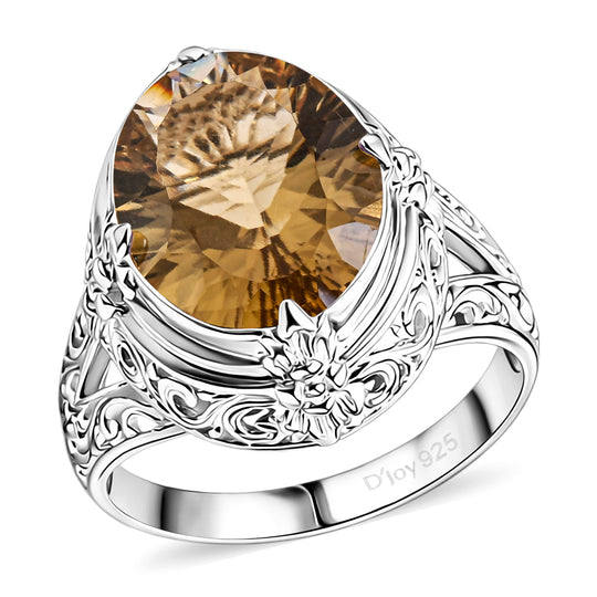 D'Joy AA Prasiolith (16x12mm) Ring 925 Silber (Größe 21.00) ca. 8.70 ct