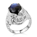 D'Joy AAA Labradorit Ring 925 Silber (Größe 17.00) ca. 10,16 ct