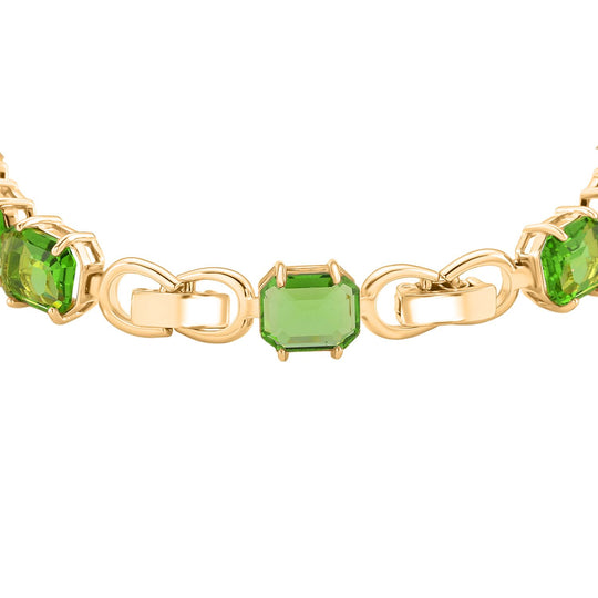 Grüner Kristall Armband ca. 19 cm Nickelfreies Messing Standard